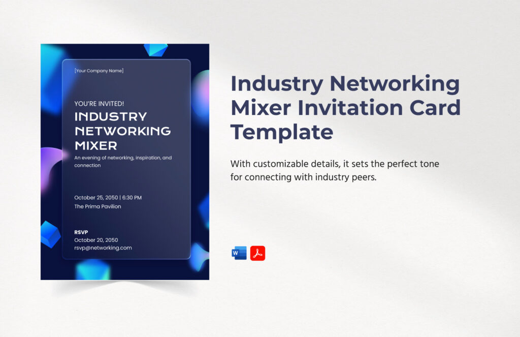Industry Networking Mixer Invitation Card