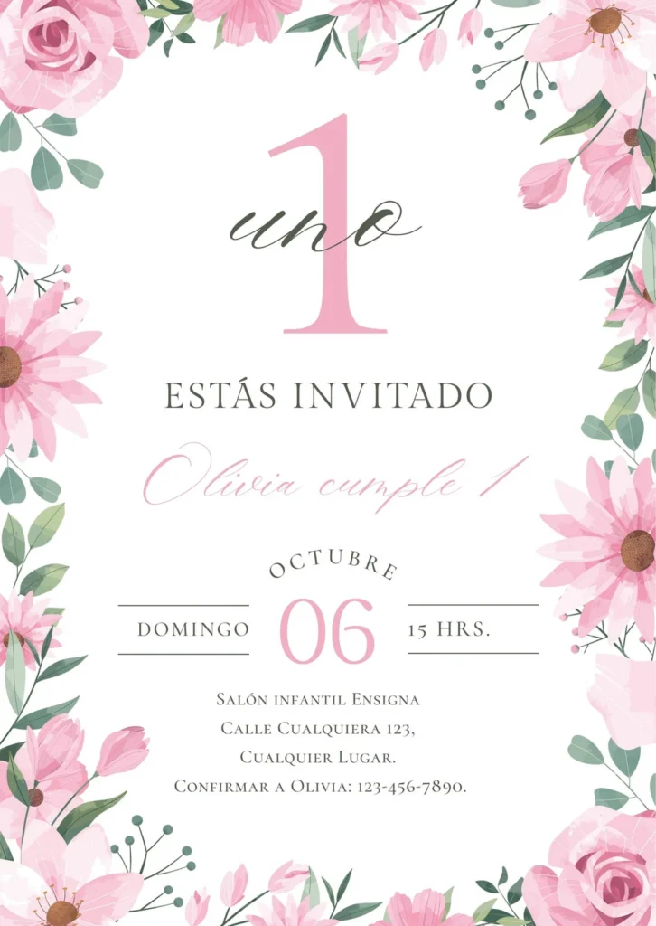 Invitaciones De Flores