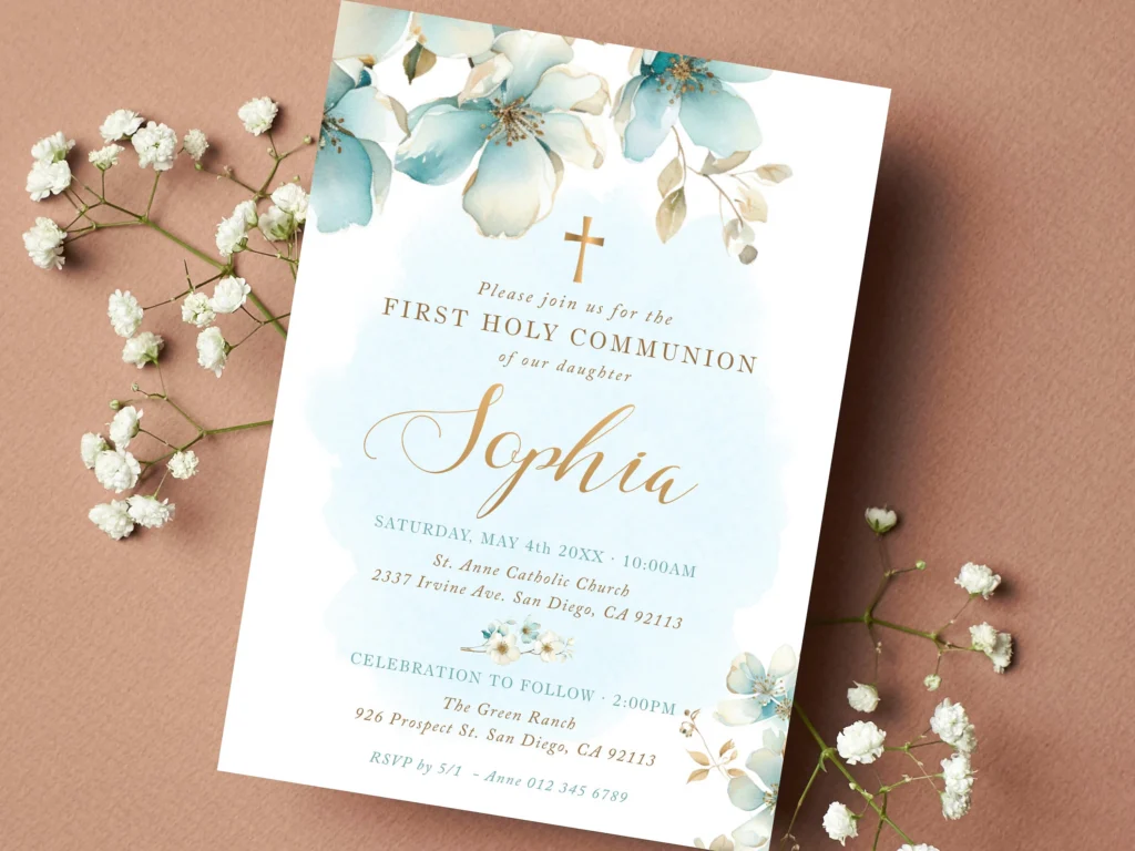 Invitation Premiere Communion Pour Fille