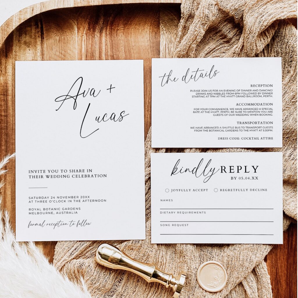 Invitation Suite With Rsvp And Details Invitation Suite With Rsvp And Details