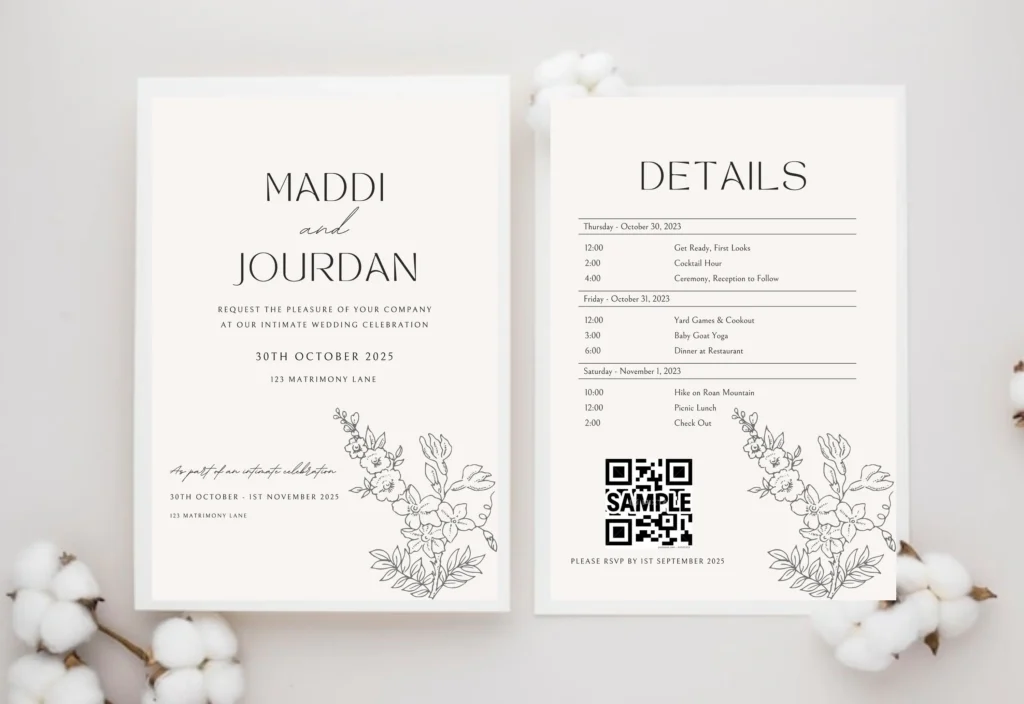 Micro Wedding Invitation Template Multi