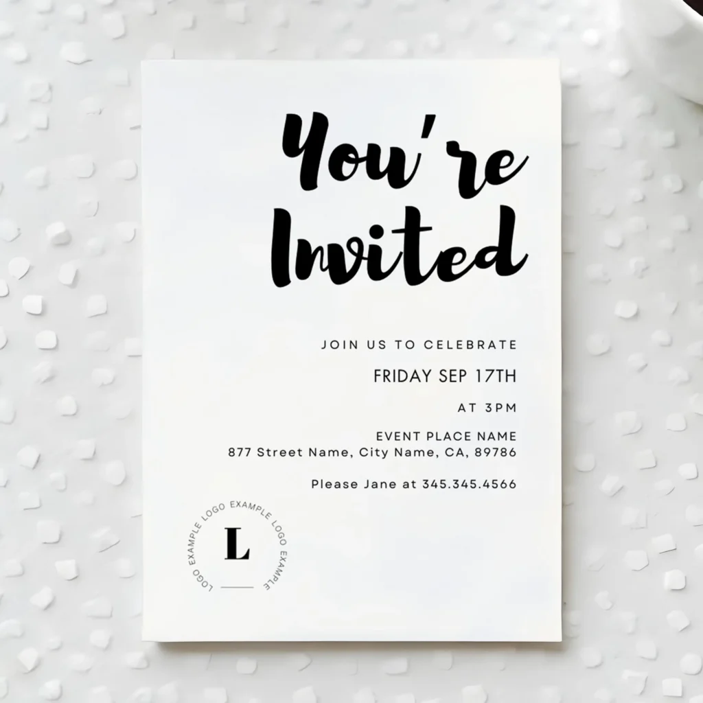 Minimalist Business Event Invitation Minimalist Business Event Invitation