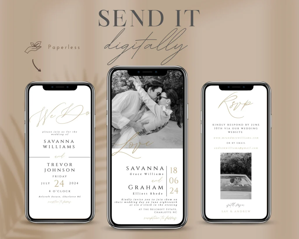 Minimalist Digital Wedding Invitation