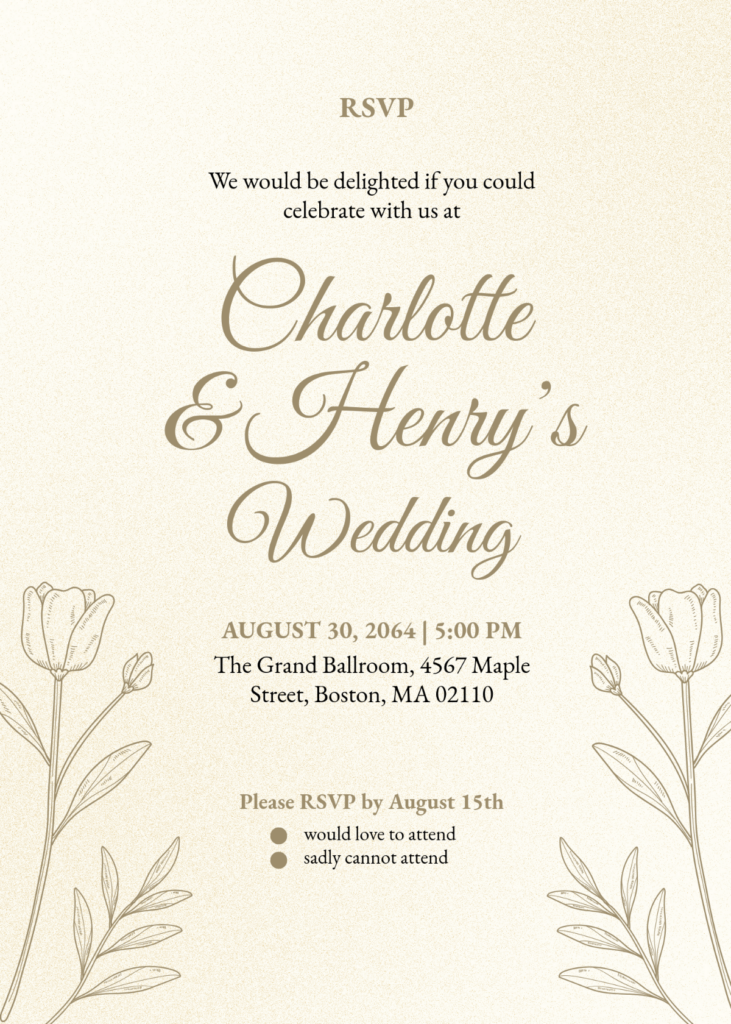 Minimalist Rsvp Card Invitation
