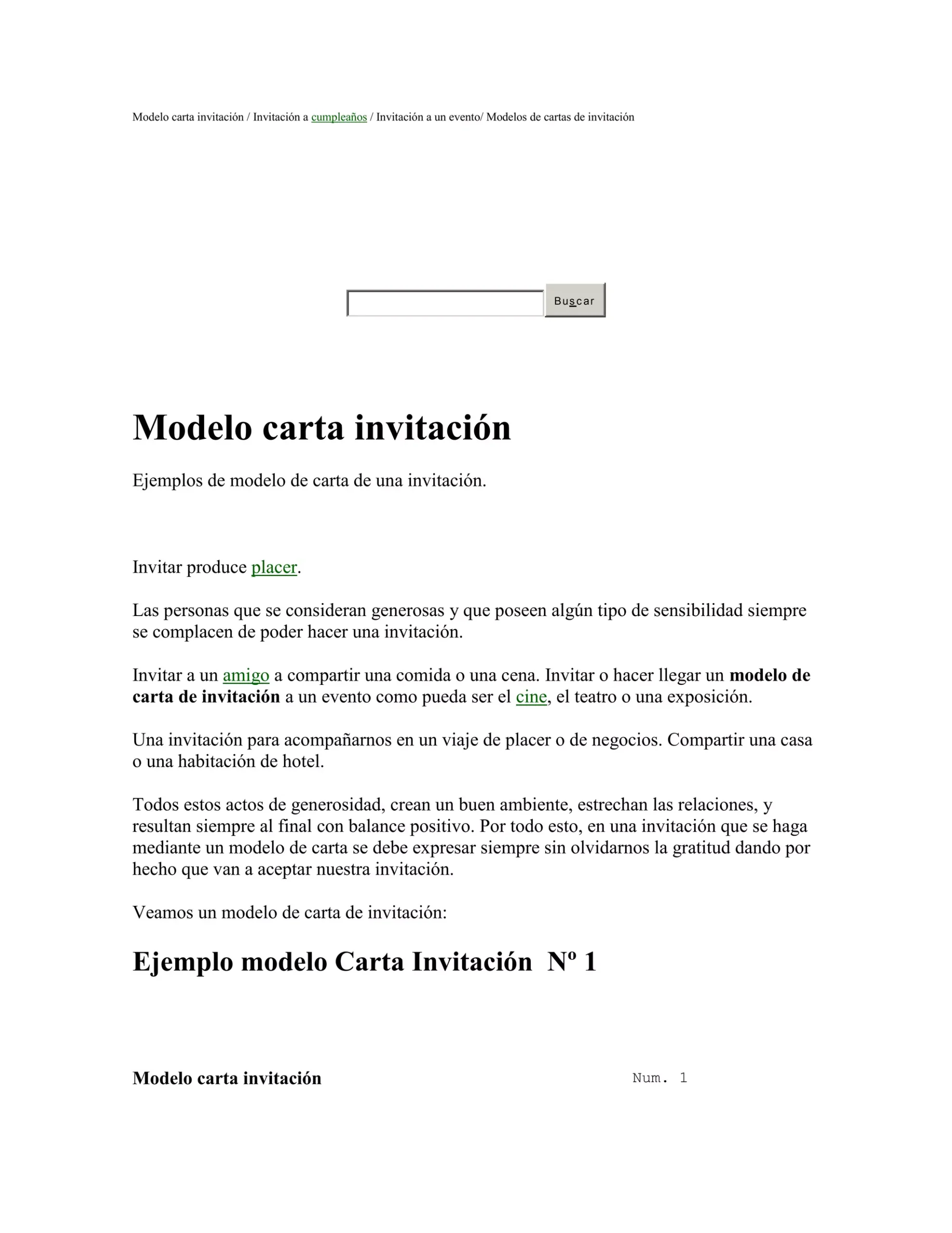 Modelo Carta Invitacin