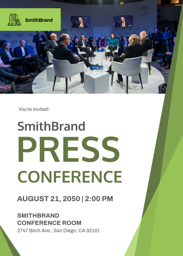 Modern Press Conference Invitation