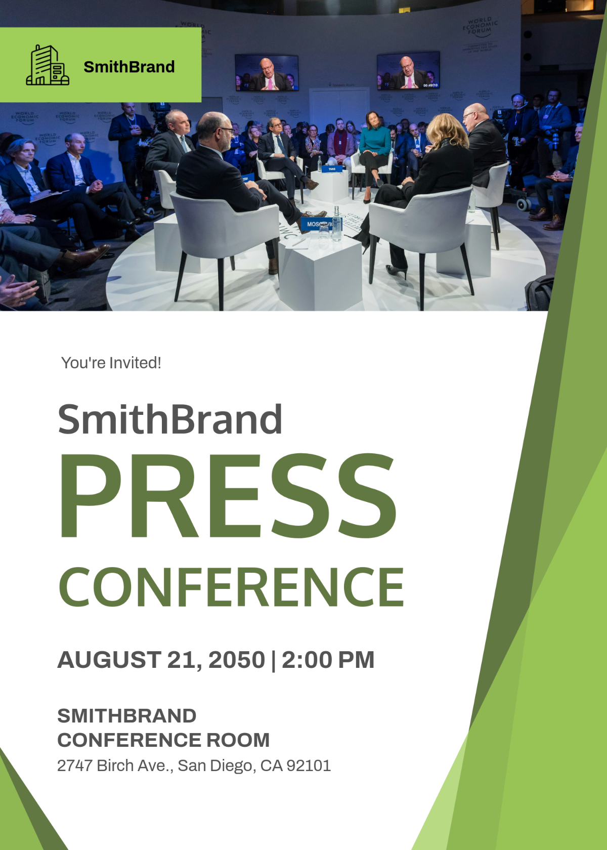Modern Press Conference Invitation