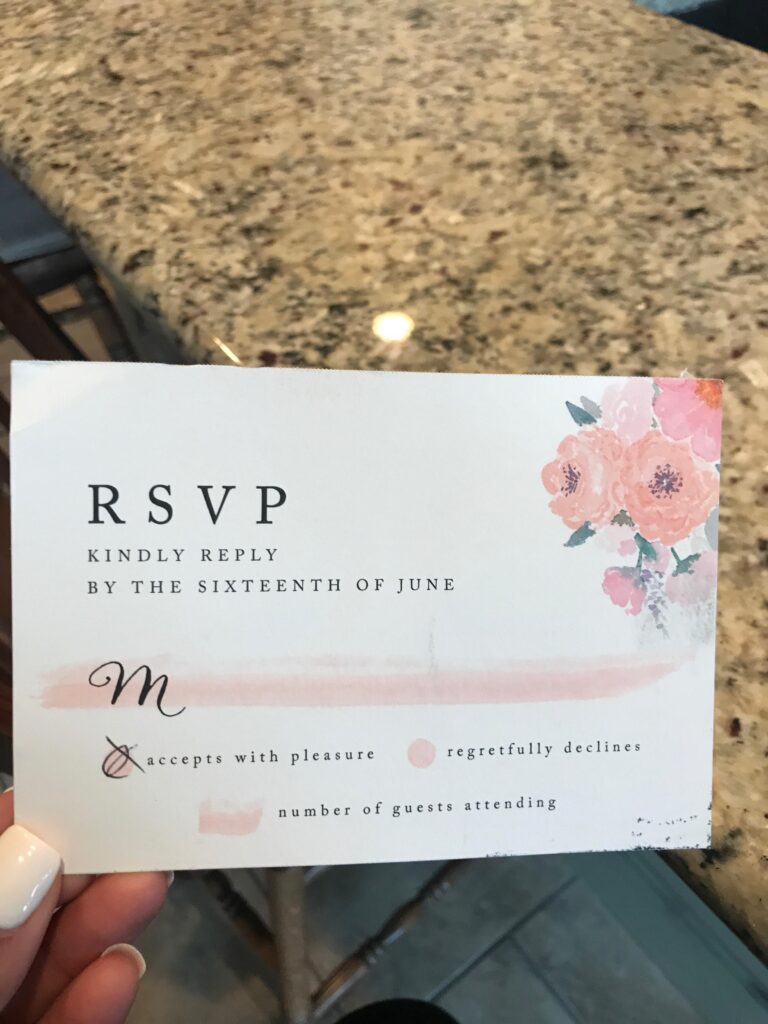 Over Half Of Our Wedding Invitations Got Sent