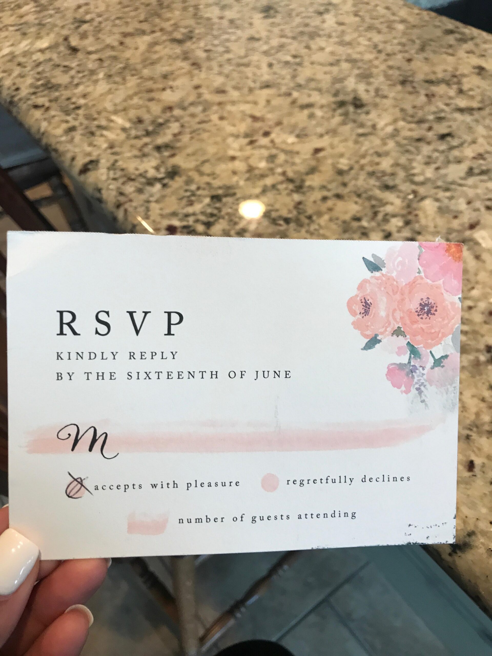 Over Half Of Our Wedding Invitations Got Sent