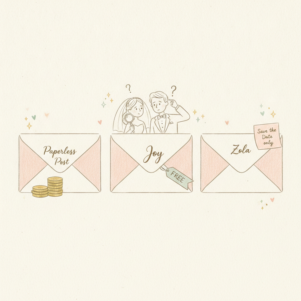 Paperless Post Vs Withjoy Vs Zola Wedding