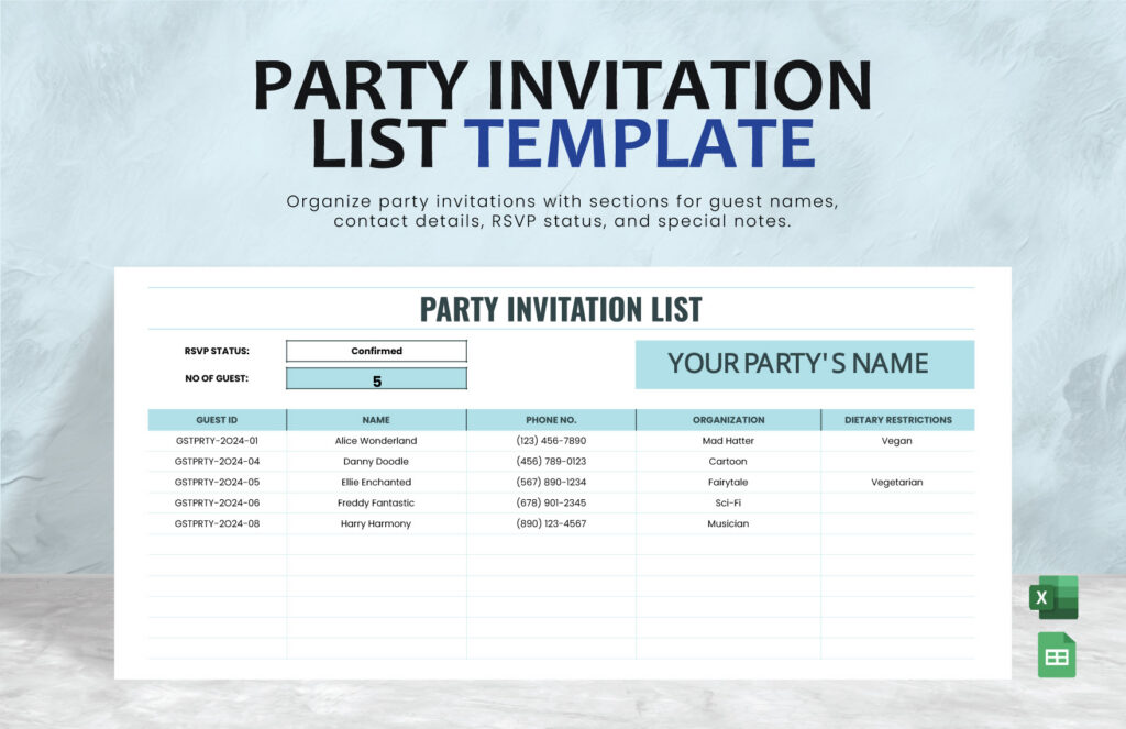 Party Invitation List
