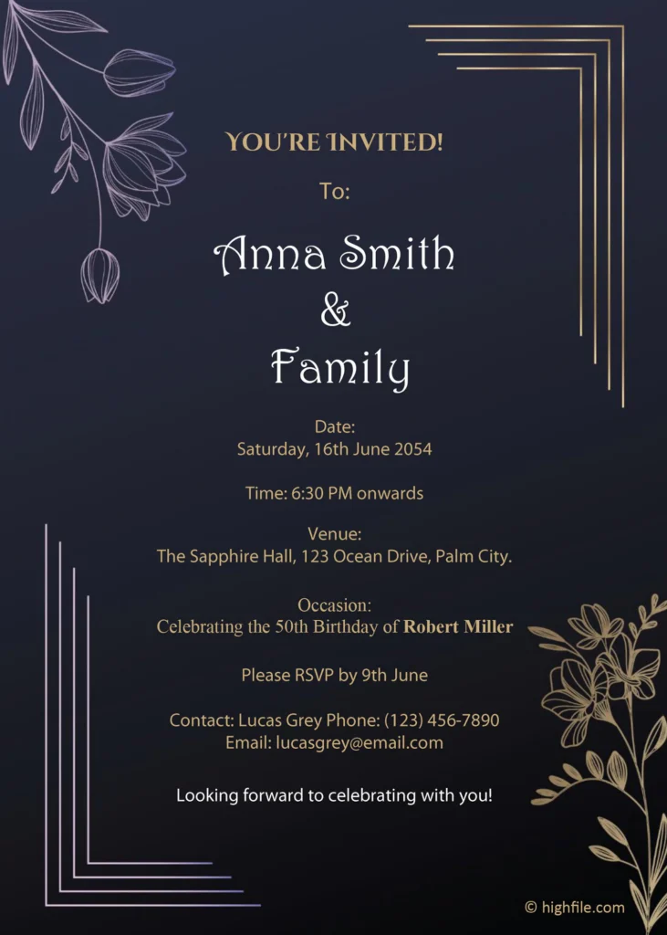 Party Invitation Template Party Invitation Template