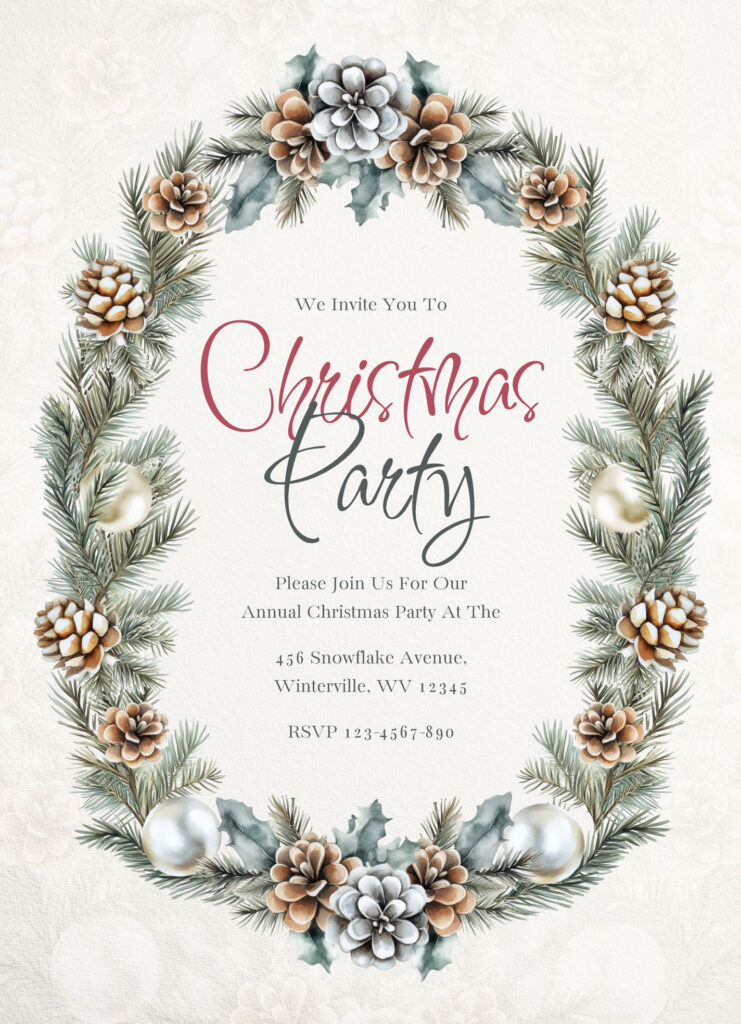 Printable Christmas Invitation Free Google Docs Template Printable Christmas Invitation Free Google Docs Template