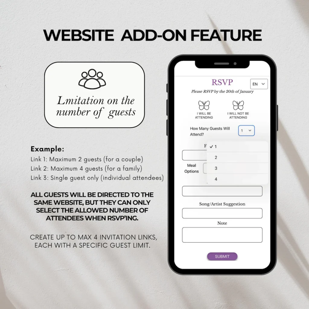 Rsvp Website Invitation Guest Limit Add Rsvp Website Invitation Guest Limit Add