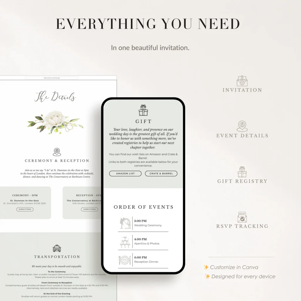 Rustic Online Digital Wedding Invitation