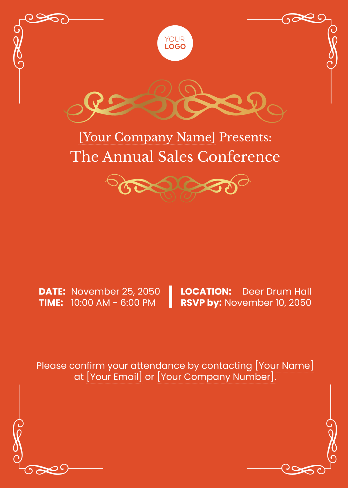 Sales Conference Invitation Card