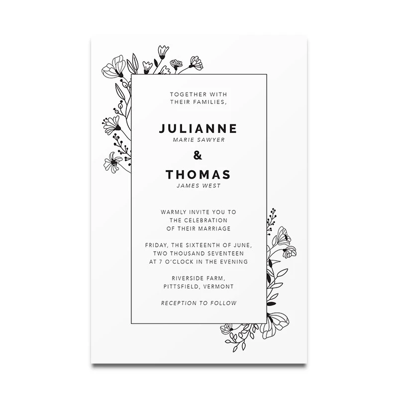 Simple Frame A9 Invitation Card 5 5x8 5 Simple Frame A9 Invitation Card 5 5x8 5