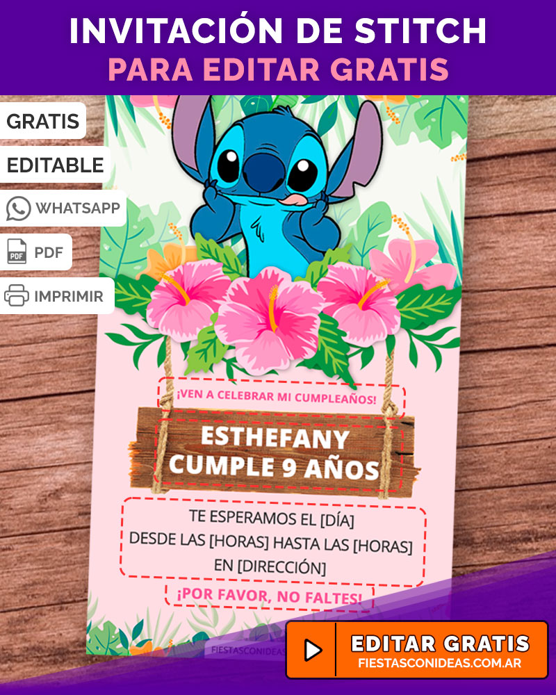 Stitch Lilo Stitch Invitaciones Editables Tarjetas Cumpleanios Imprimir Gratis Stitch Lilo Stitch Invitaciones Editables Tarjetas Cumpleanios Imprimir Gratis