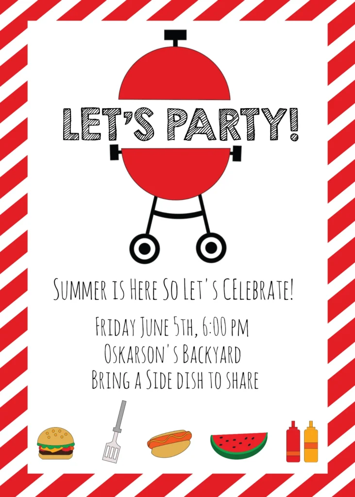 Summer Bbq Invitations
