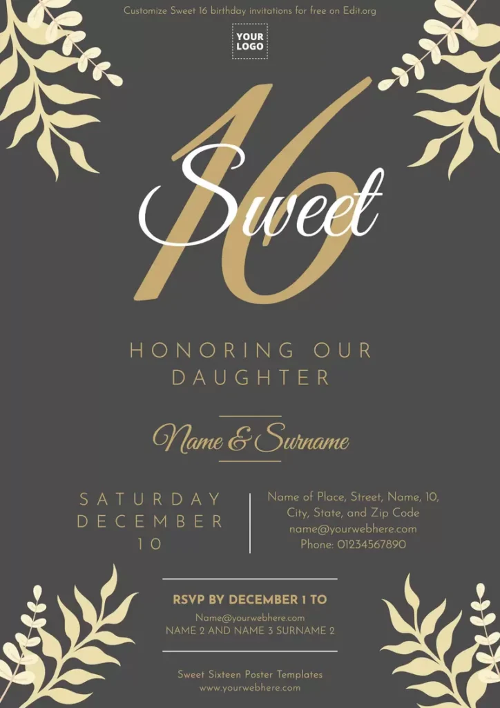 Sweet Sixteen Invitation Templates Sweet Sixteen Invitation Templates