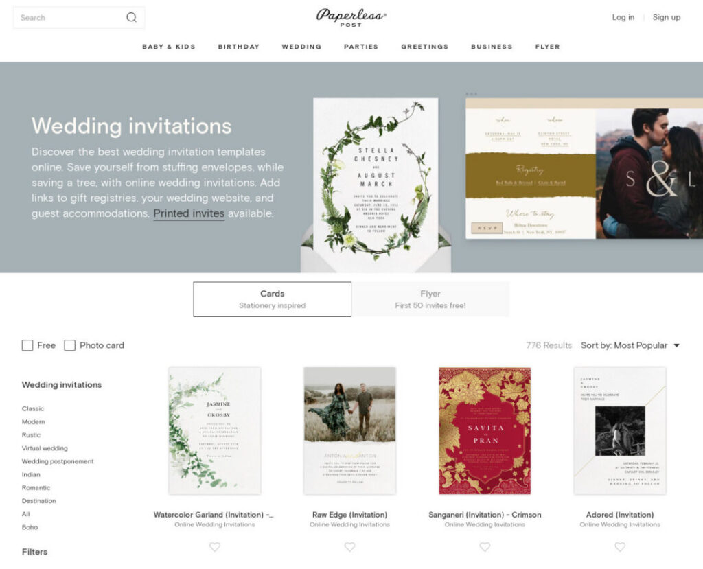 The Best Digital Wedding Invitations With Online Rsvps The Best Digital Wedding Invitations With Online Rsvps