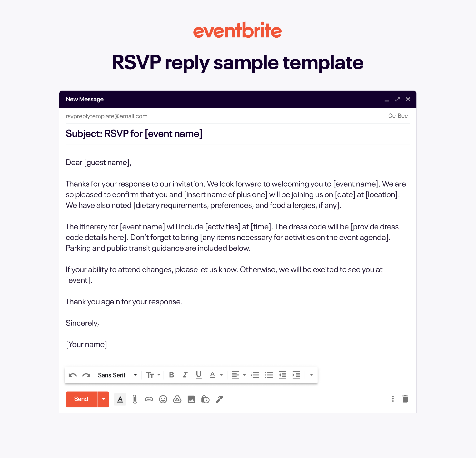 The Perfect Event Rsvp Email Templates