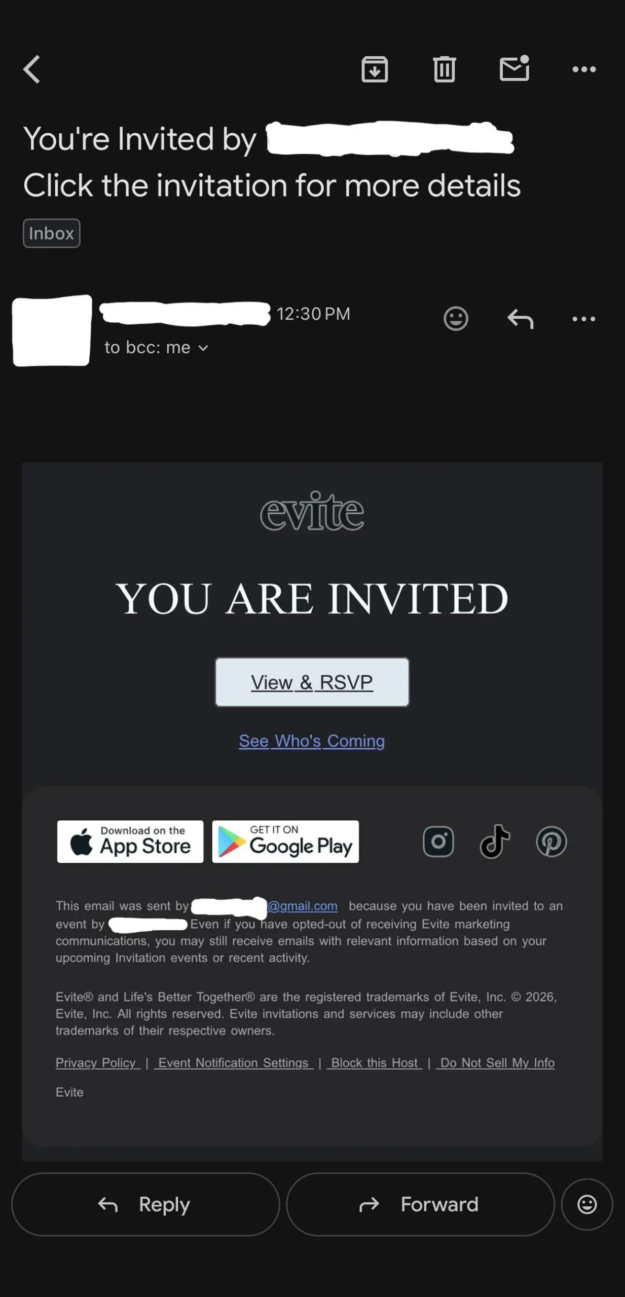 Us Please Help Evite Invitation Phishing Scam