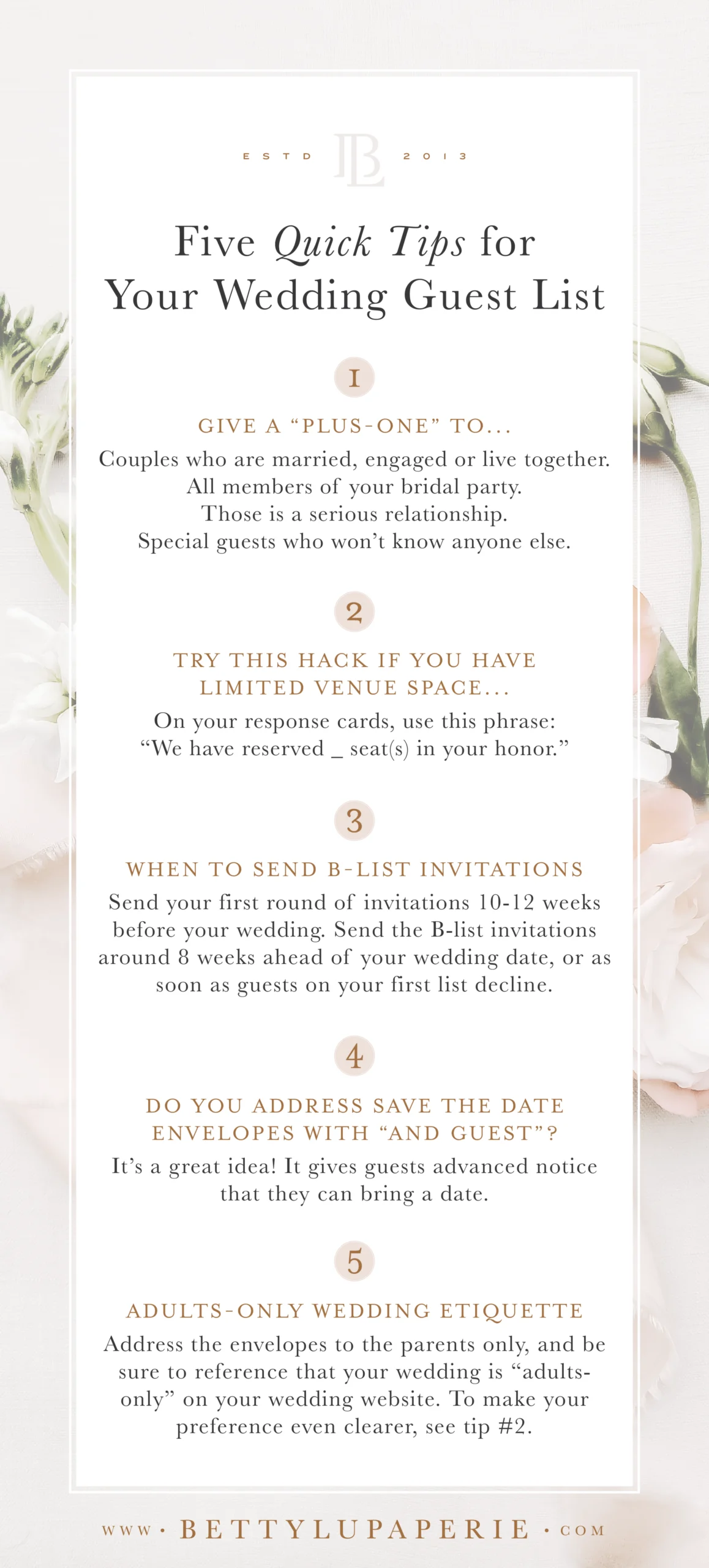 Wedding Guest List Etiquette