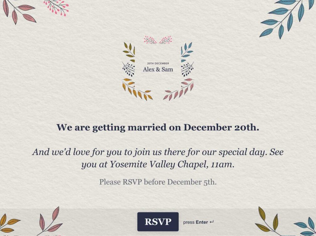 Wedding Invitation Wedding Invitation