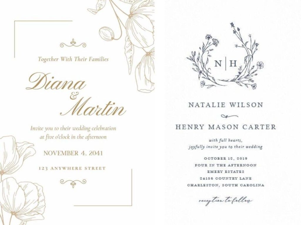 Wedding Invitation Examples Wedding Invitation Examples