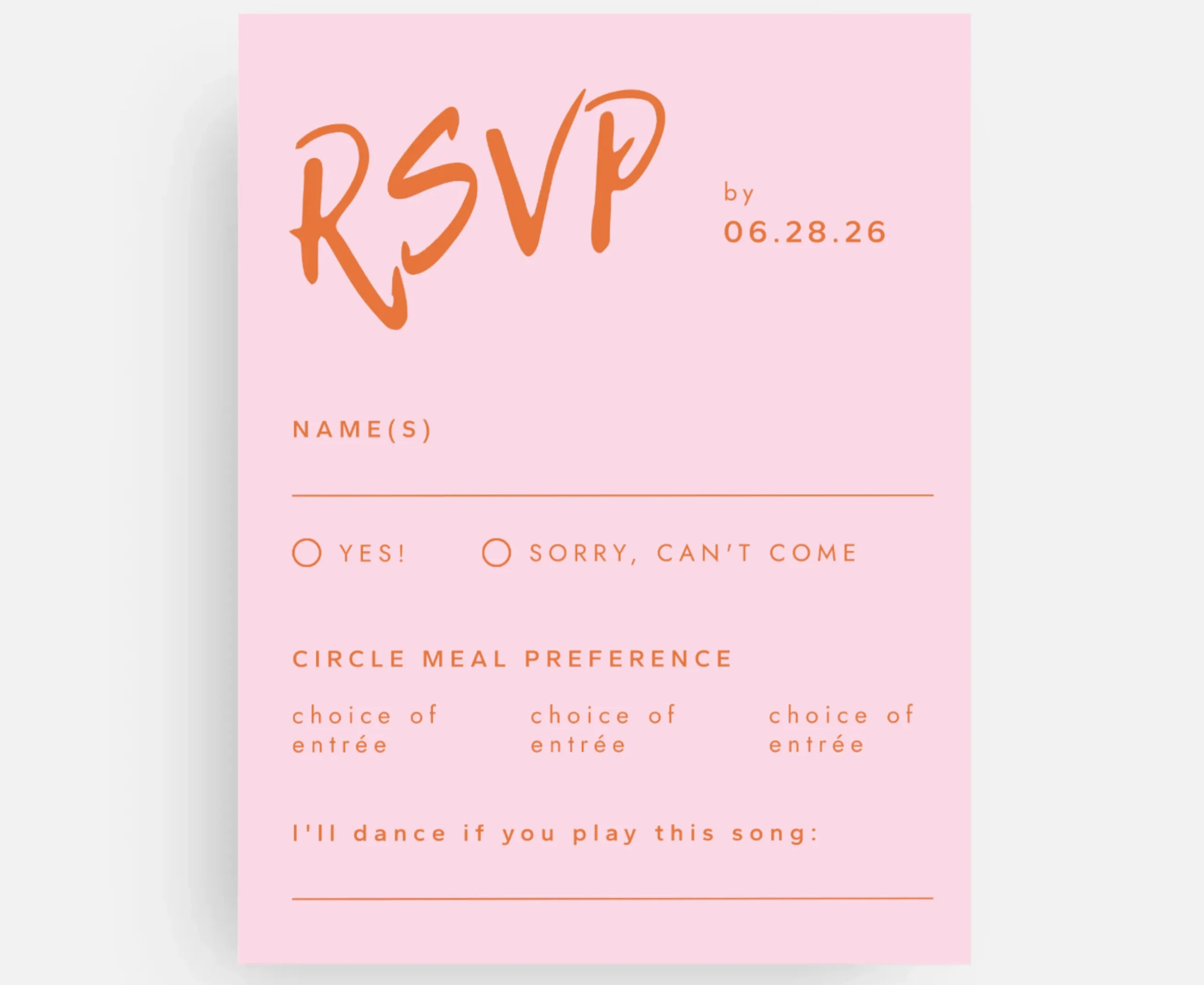 Wedding Rsvp Wording