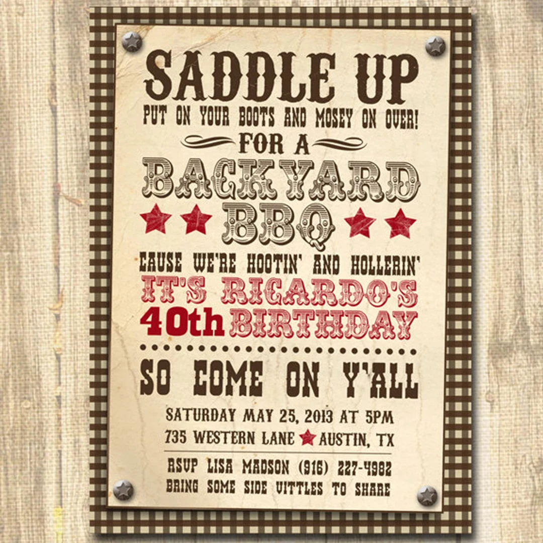 Western Themed Birthday Western